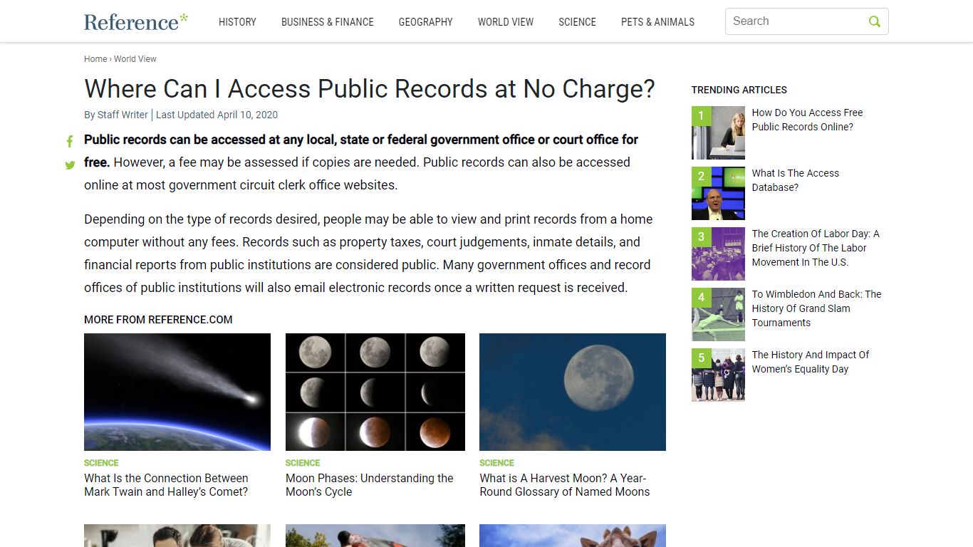 Where Can I Access Public Records at No Charge? - Reference.com